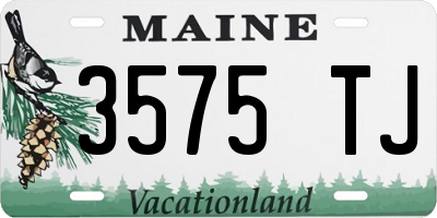 ME license plate 3575TJ
