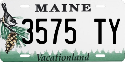 ME license plate 3575TY
