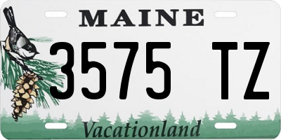 ME license plate 3575TZ