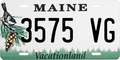 ME license plate 3575VG