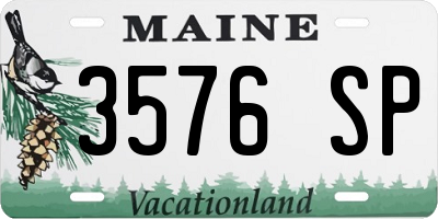 ME license plate 3576SP