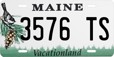 ME license plate 3576TS