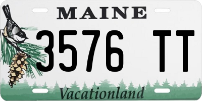 ME license plate 3576TT