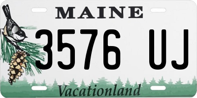 ME license plate 3576UJ
