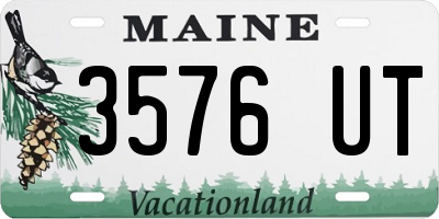 ME license plate 3576UT