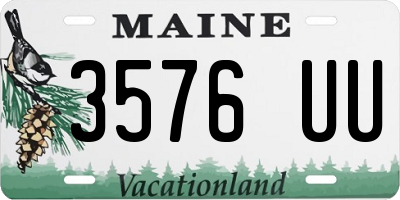 ME license plate 3576UU