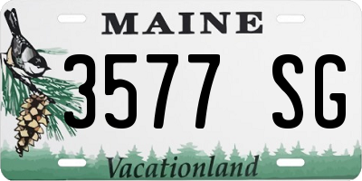 ME license plate 3577SG