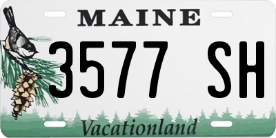 ME license plate 3577SH