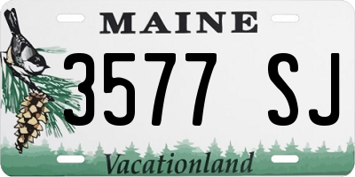 ME license plate 3577SJ