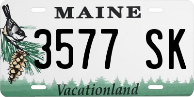 ME license plate 3577SK