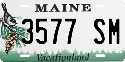 ME license plate 3577SM