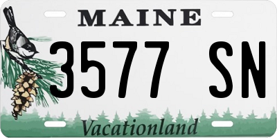 ME license plate 3577SN