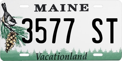 ME license plate 3577ST