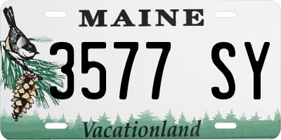 ME license plate 3577SY