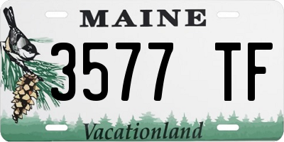 ME license plate 3577TF