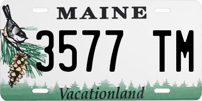 ME license plate 3577TM
