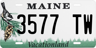 ME license plate 3577TW