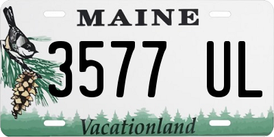 ME license plate 3577UL