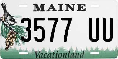 ME license plate 3577UU