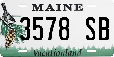 ME license plate 3578SB