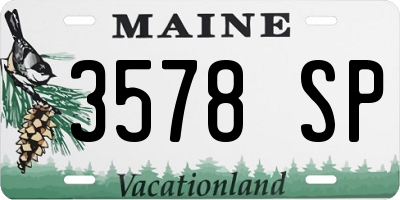 ME license plate 3578SP