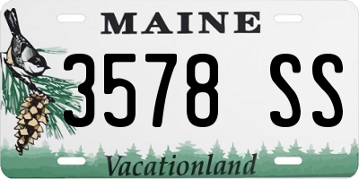 ME license plate 3578SS