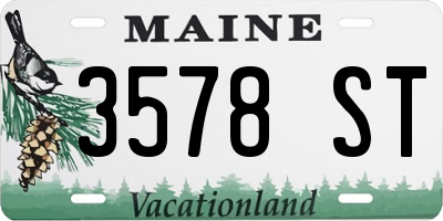 ME license plate 3578ST
