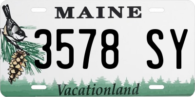ME license plate 3578SY