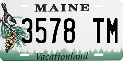 ME license plate 3578TM