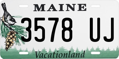 ME license plate 3578UJ