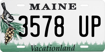 ME license plate 3578UP