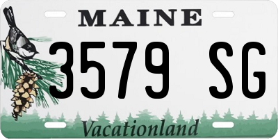 ME license plate 3579SG