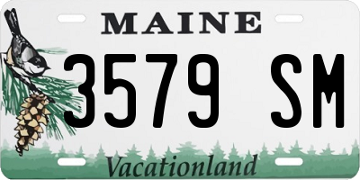 ME license plate 3579SM