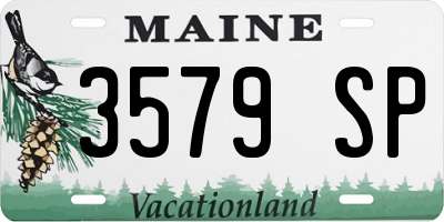 ME license plate 3579SP