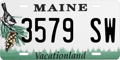 ME license plate 3579SW