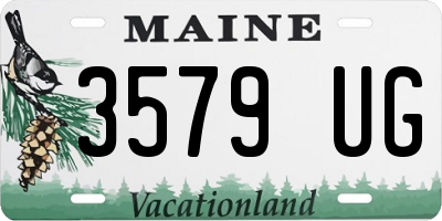 ME license plate 3579UG