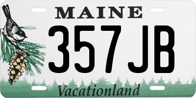 ME license plate 357JB