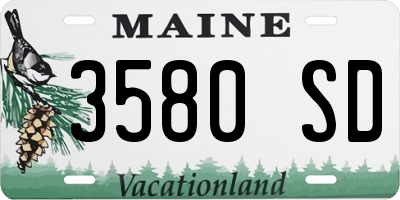ME license plate 3580SD
