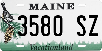 ME license plate 3580SZ