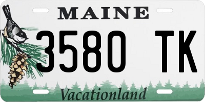 ME license plate 3580TK