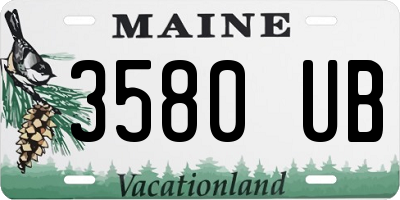 ME license plate 3580UB