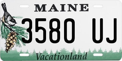ME license plate 3580UJ