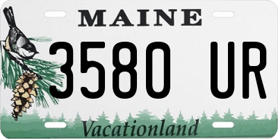 ME license plate 3580UR