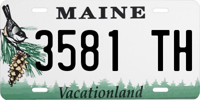 ME license plate 3581TH