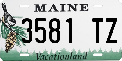 ME license plate 3581TZ