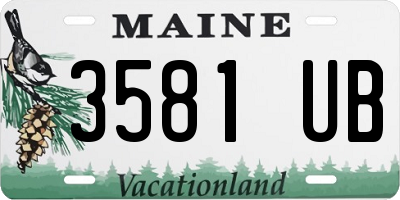 ME license plate 3581UB