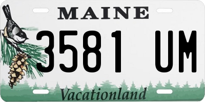 ME license plate 3581UM