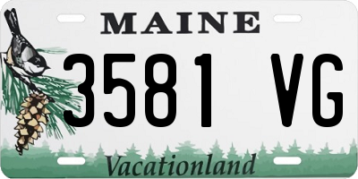 ME license plate 3581VG