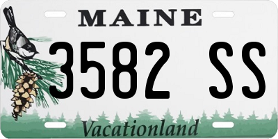 ME license plate 3582SS