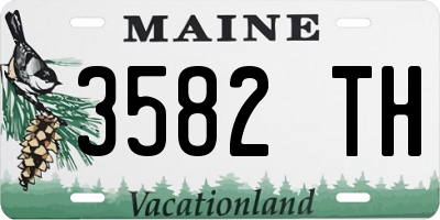 ME license plate 3582TH